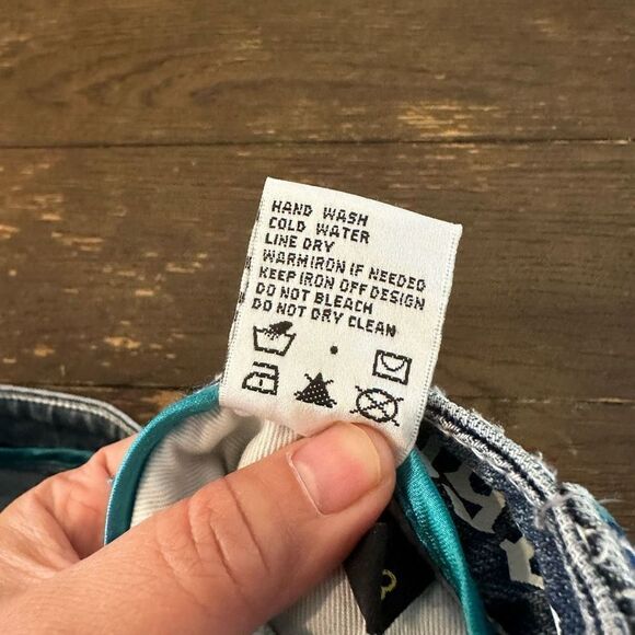 COOGI Womens Light Washed Midrise Straight‎ Jeans Embroidered Details sz 7/8 - Picture 11 of 12